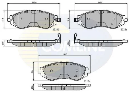 Comline - Гальмівні колодки до дисків COMLINE CBP3435