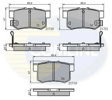 Comline - Гальмівні колодки до дисків COMLINE CBP3445