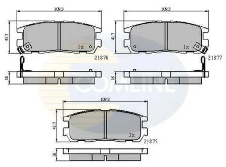 Comline - Гальмівні колодки до дисків COMLINE CBP3461