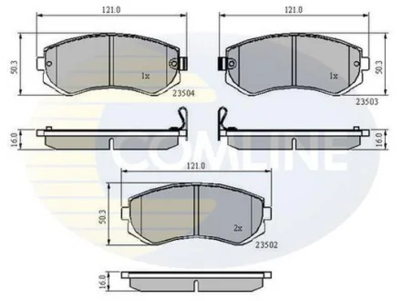 Comline - Гальмівні колодки до дисків COMLINE CBP3484