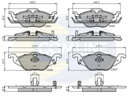 Comline - Гальмівні колодки до дисків COMLINE CBP3584