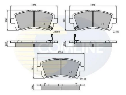Comline - Гальмівні колодки до дисків COMLINE CBP3722