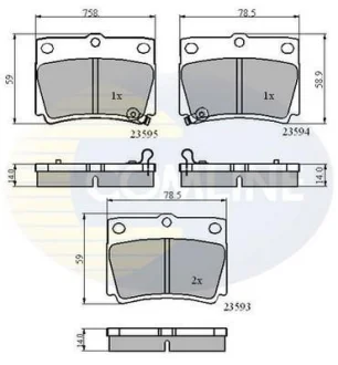 Comline - Гальмівні колодки до дисків COMLINE CBP3775