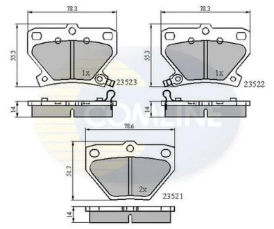 Comline - Гальмівні колодки до дисків COMLINE CBP3841
