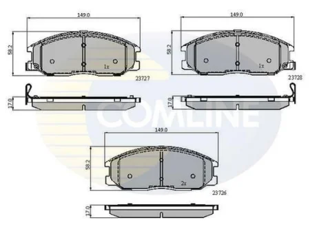 Comline - Гальмівні колодки до дисків COMLINE CBP3902