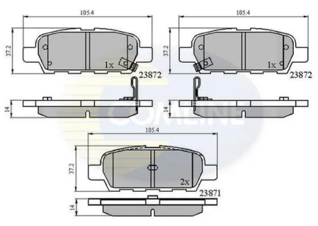 Comline - Гальмівні колодки до дисків COMLINE CBP3912