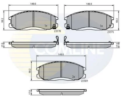 Comline - Гальмівні колодки до дисків COMLINE CBP3938