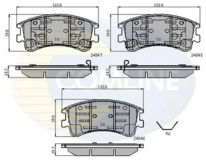 Comline - Гальмівні колодки до дисків COMLINE CBP3950