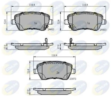 Comline - Гальмівні колодки до дисків COMLINE CBP3984