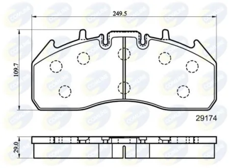 Comline - Гальмівні колодки до дисків COMLINE CBP9078MK