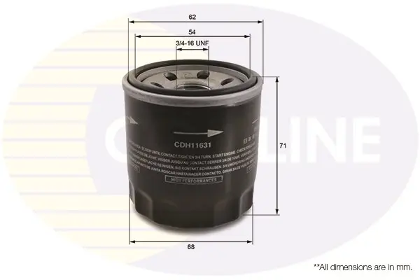 Comline - Фільтр оливи (аналогWL7119/OC215) COMLINE CDH11631 (фото 1)