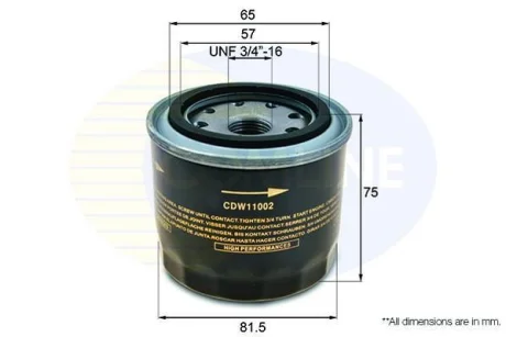 Comline - Фільтр оливи (аналогWL7085/OC1253) COMLINE CDW11002