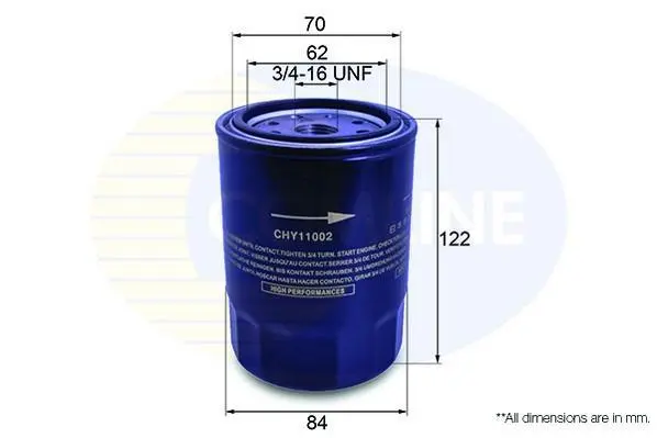 Comline Фільтр оливи (аналог WL7426) COMLINE CHY11002 (фото 1)