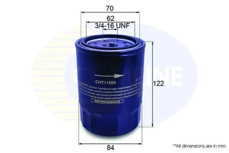 Comline Фільтр оливи (аналог WL7426) COMLINE CHY11002