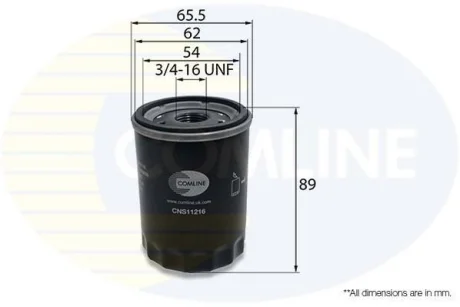 Comline - Фільтр оливи (аналогWL7166/OC218) COMLINE CNS11216