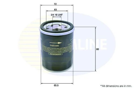 Comline - Фільтр оливи (аналогWL7177/OC217) COMLINE CSZ11940