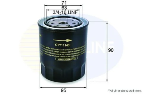 Comline - Фільтр оливи (аналогWL7113/OC133) COMLINE CTY11140