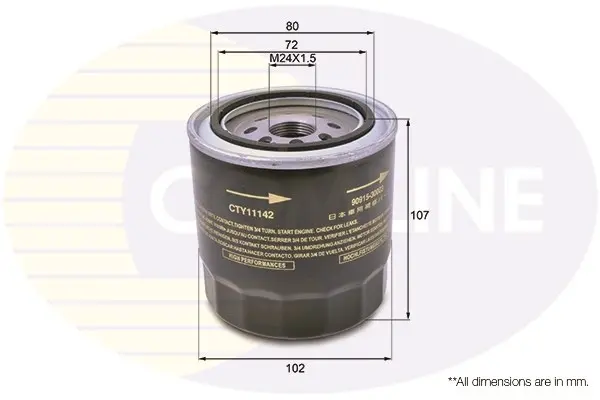 Comline - Фільтр оливи (аналогWL7235/OC294) COMLINE CTY11142 (фото 1)