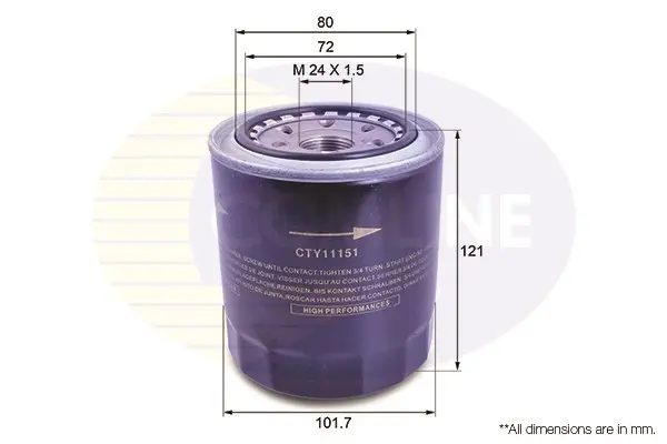 Comline - Фільтр оливи (аналогWL7175/OC275) COMLINE CTY11151 (фото 1)