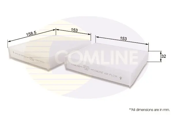 Comline - Фільтр салону (аналогWP9256/LA191/S) COMLINE EKF101 (фото 1)