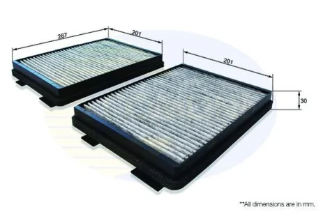 Comline - Фільтр салону (аналогWP6955/LAK73/S) COMLINE EKF110A