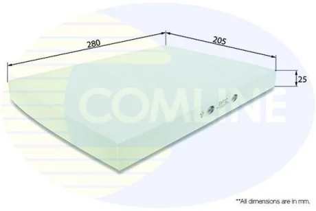 Comline - Фільтр салону (аналогWP6810/LA31) COMLINE EKF112