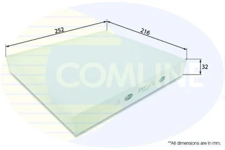 Comline - Фільтр салону (аналогWP9036/LA120) COMLINE EKF122