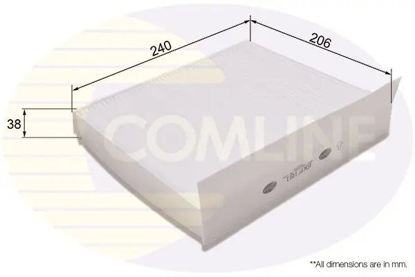 Comline - Фільтр салону (аналогWP9164/LA220) COMLINE EKF161 (фото 1)