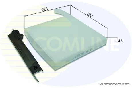 Comline - Фільтр салону (аналогWP6990/LA230) COMLINE EKF183