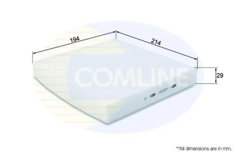 Comline - Фільтр салону (аналогWP9290/LA395) COMLINE EKF185