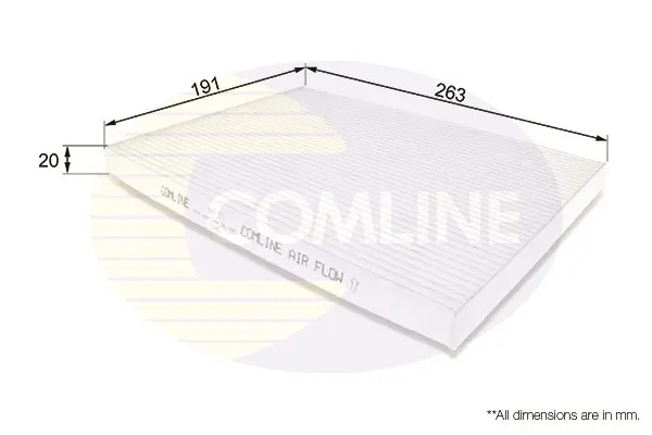 Comline - Фільтр салону (аналогWP9350/LA396) COMLINE EKF191 (фото 1)