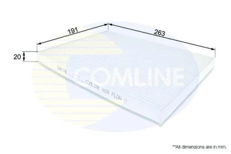 Comline - Фільтр салону (аналогWP9350/LA396) COMLINE EKF191