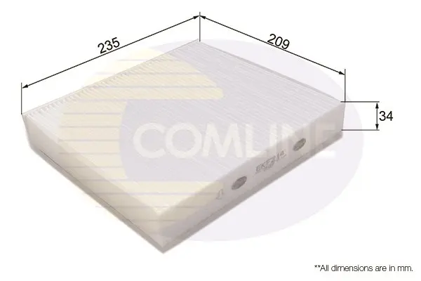 Comline - Фільтр салону (аналогWP9230/LAK293) COMLINE EKF214 (фото 1)