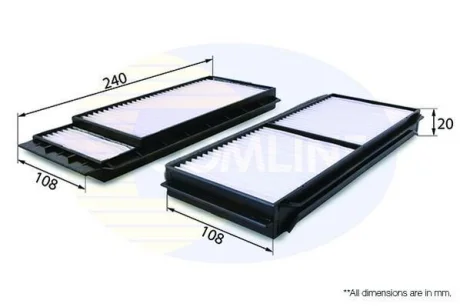 Comline - Фільтр салону (аналогWP9282/LA346/S) COMLINE EKF267