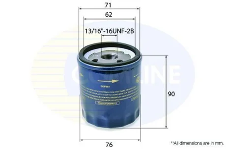 Comline - Фільтр оливи (аналогWL7142/OC237/1) COMLINE EOF003