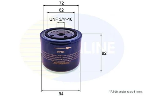 Comline - Фільтр оливи (аналогWL7124/OC204) COMLINE EOF028