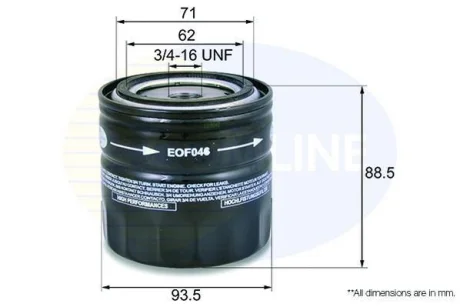 Comline - Фільтр оливи (аналогWL7067/OC383) COMLINE EOF046