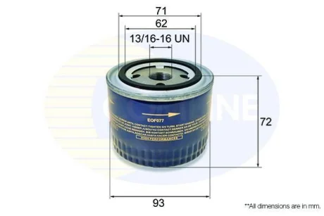 Comline Фільтр оливи COMLINE EOF077