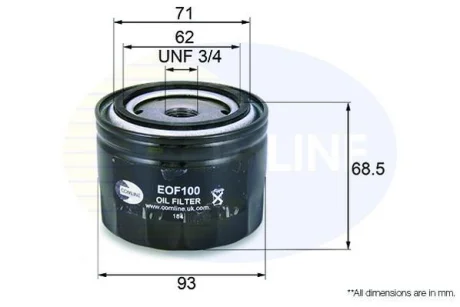 Comline - Фільтр оливи (аналогWL7168/OC384) COMLINE EOF100