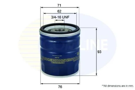 Comline - Фільтр оливи (аналогWL7323/OC1063) COMLINE EOF181