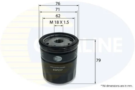 Comline - Фільтр оливи (аналогWL7428/OC405/3) COMLINE EOF217