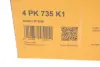 Комплект ременя генератора Ford Transit 2.0 TDCi 00-06 CONTINENTAL Contitech 4PK735K1 (фото 5)