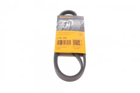 Ремінь генератора Fiat Fiorino 1.4/1.6i 93-01/Mitsubishi Galant 1.8/2.0 87-03/Toyota Hilux 2.4 97-05 CONTINENTAL Contitech 4PK938