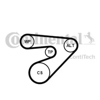 Комплект (ремінь + ролики) CONTINENTAL Contitech 6PK1453K2 (фото 1)