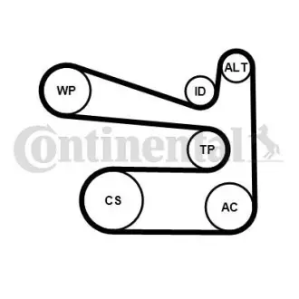Комплект поліклинових ременів Contitech 6PK1693K1