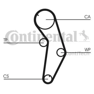 Комплект пасу ГРМ Mitsubishi Colt/Lancer 1.6 16V 9 CONTINENTAL Contitech CT841K1