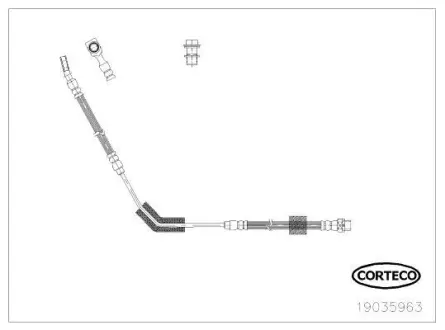 Шланг гальмівний Range Rover III "RR "05-12 ="" CORTECO 19035963