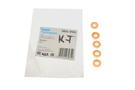 Шайба під форсунку RENAULT K9K/SSANGYONG D20DT,D27DT "D=3mm (к-т 5шт.) ="" Delphi 9001850C