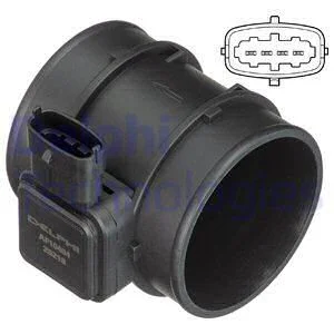 Витратомір повітря (4 pin, модуль) ALFA ROMEO 159 FIAT CROMA OPEL ASTRA H, ASTRA H GTC, SIGNUM, VECTRA C, VECTRA C GTS, ZAFIRA B, ZAFIRA B/MINIVAN 1.8/1.8LPG 06.05-04.15 AF10404-12B1 Delphi AF1040412B1