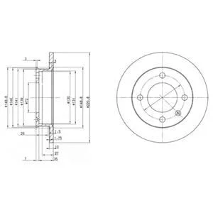Гальмівний диск DELPHI Delphi BG2118